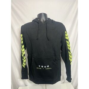 WISIN Y YANDEL COMO ANTES TOUR  long Sleeve  Hoodie Sweatshirt Size Small Black.